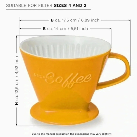 Creano Porcelain Coffee Dripper Ceramic‎ Cone Brewer - Picture 2 of 3